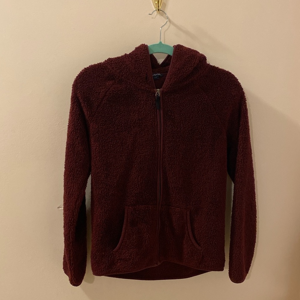 Fuzzy Zip Up Sweater